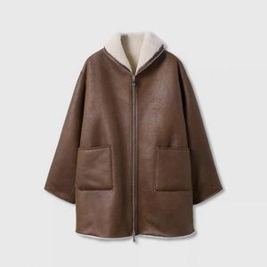 MANGO Reversible Faux Shearling-Lined Coat (SOLD OUT)